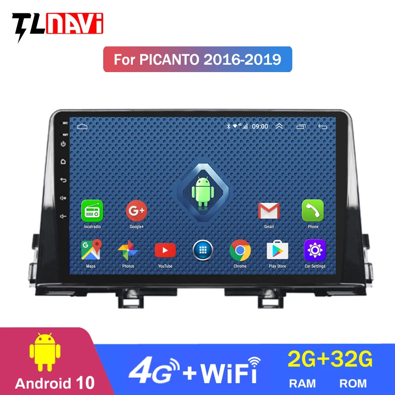 4G LTE 2G RAM Android 10 для KIA PICANTO Morning 2016 2017 2018 2019 мультимедийный стерео автомобильный DVD