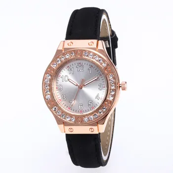 

Ebey cross-border for JOOM ladies watch popular leisure white diamond digital belt quartz watch factory direct sale