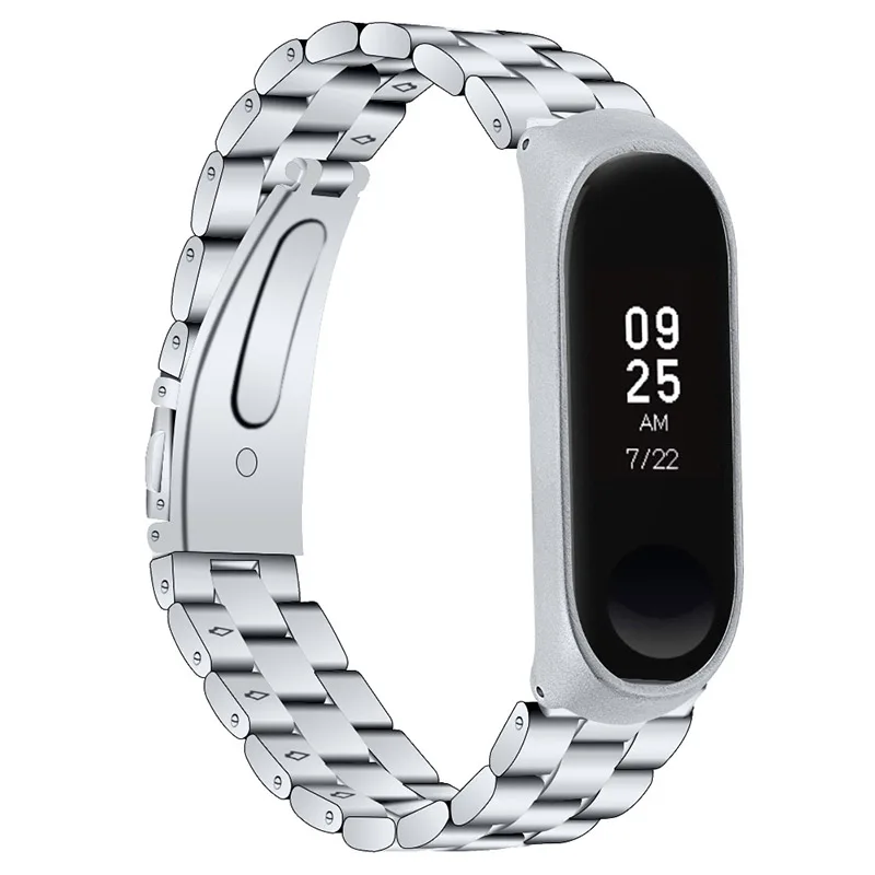 Silver 1 Распродажа, ремешок из нержавеющей стали для xiaomi mi band 4, металлический ремешок для часов, умный Браслет mi band 4, сменные ремешки для часов - Цвет ремешка: Silver 1