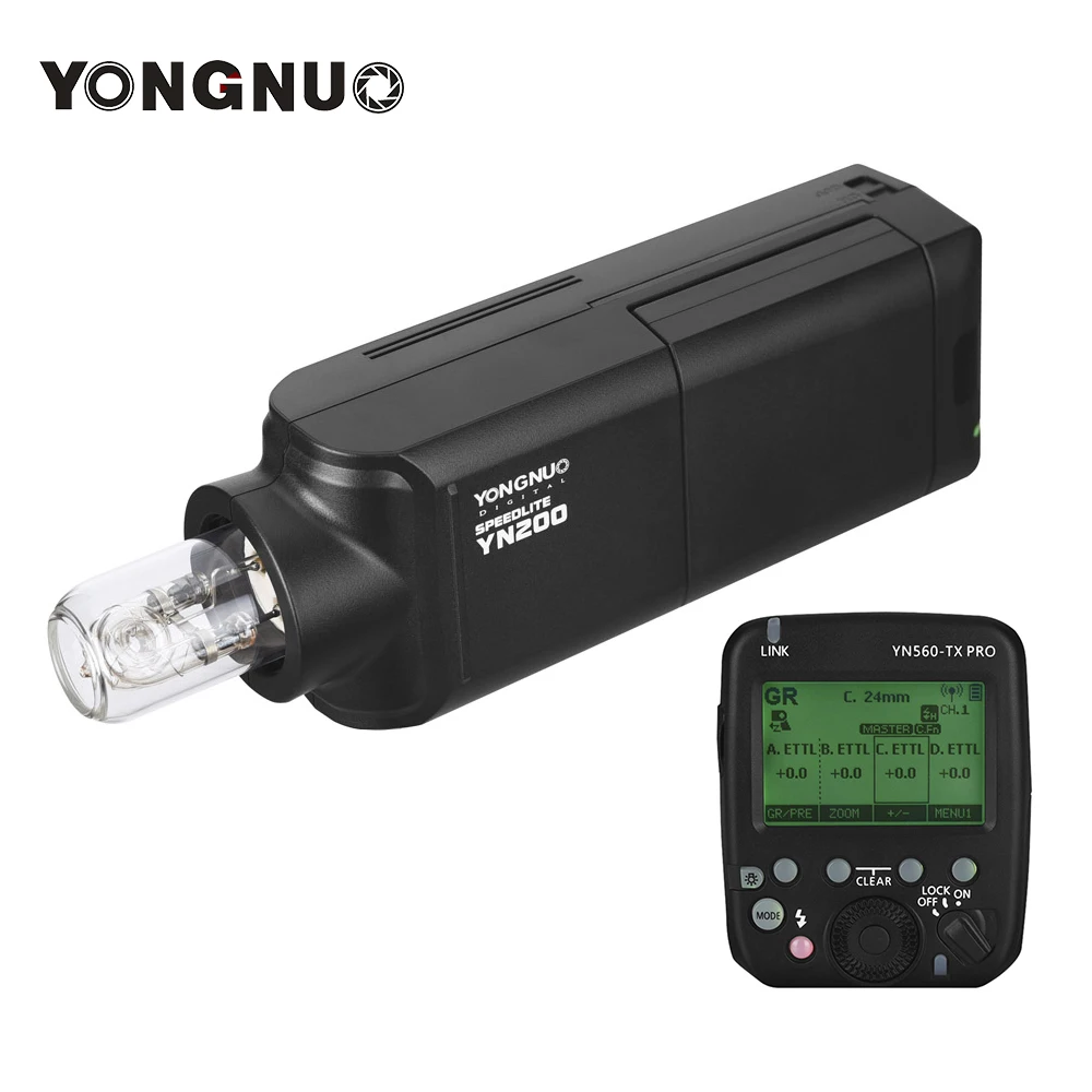 

YONGNUO YN200 TTL Flash Speedlite 200W GN60 1/High Speed Sync 5600K with YN560-TX PRO Flash Trigger for Canon EOS DSLR Cameras