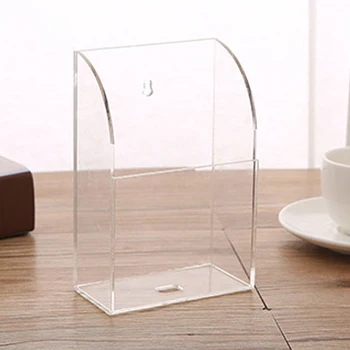 

Wall Mount Multiple Size Living Room Storage Box Office Transparent Space Saving Remote Control Holder Acrylic Organizer Rack