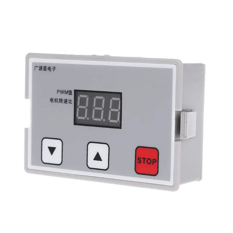 Цифровой дисплей 0 ~ 100% Регулируемый DC 12V 24V 5A 120W ШИМ регулятор скорости двигателя