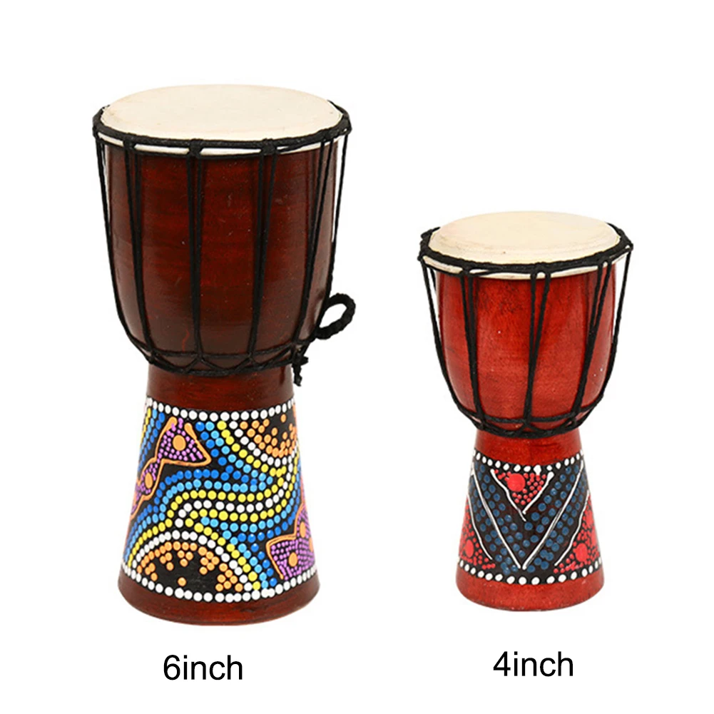Профессиональный деревянный барабан Djembe из козьей шкуры традиционный
