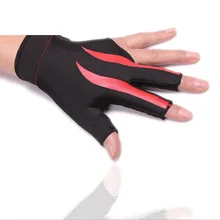 Бильярдные перчатки снукер ультра-стрейч удобные износостойкие нейлон лайкра три пальца перчатки половина пальца