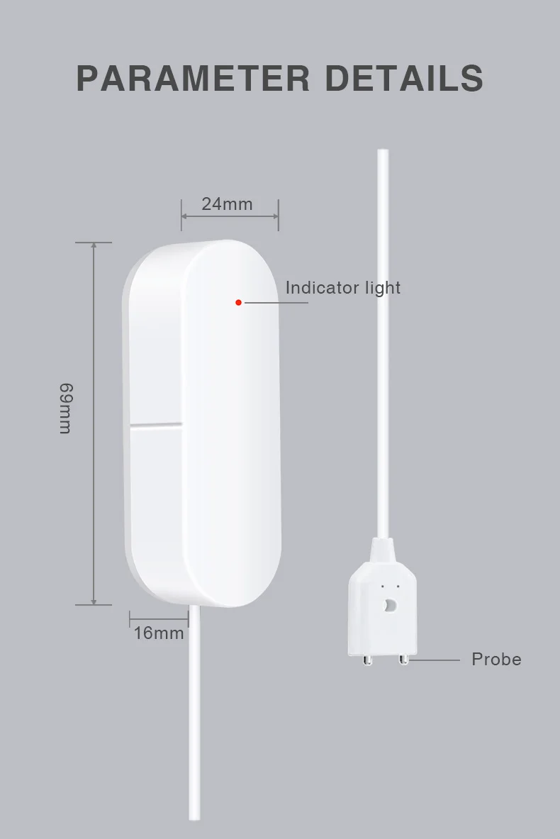 Tuya(Smart Life) Wifi умный детектор утечки воды сенсор приложение в реальном времени беспроводной домашней безопасности