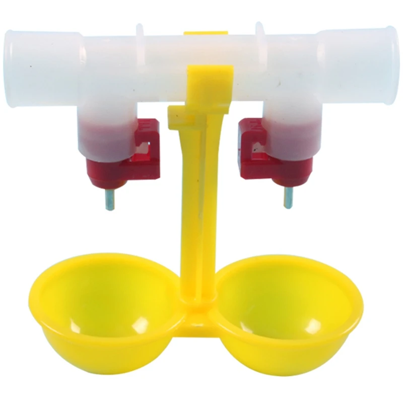

20Pcs Chicken Drinking Fountain Double Hanging Cup Ball Nipple Drinkers 25mm Farm Poultry Feeding Equipment Quail Automatic Wate