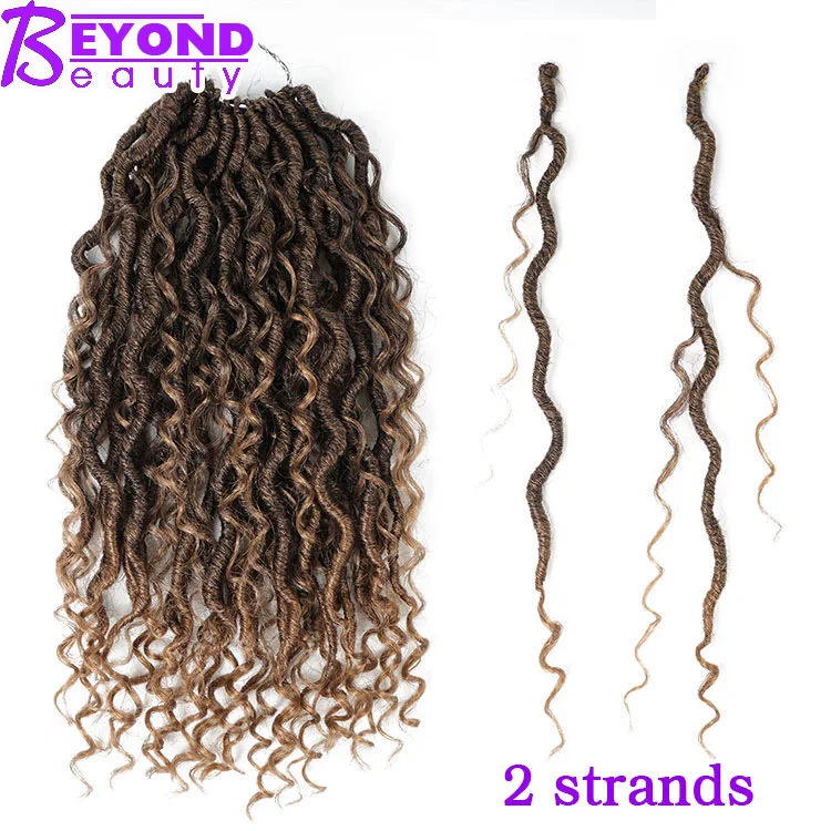 Женские плетеные косички Goddess Faux Locs Curly 24 Подставки/упаковка синтетические для