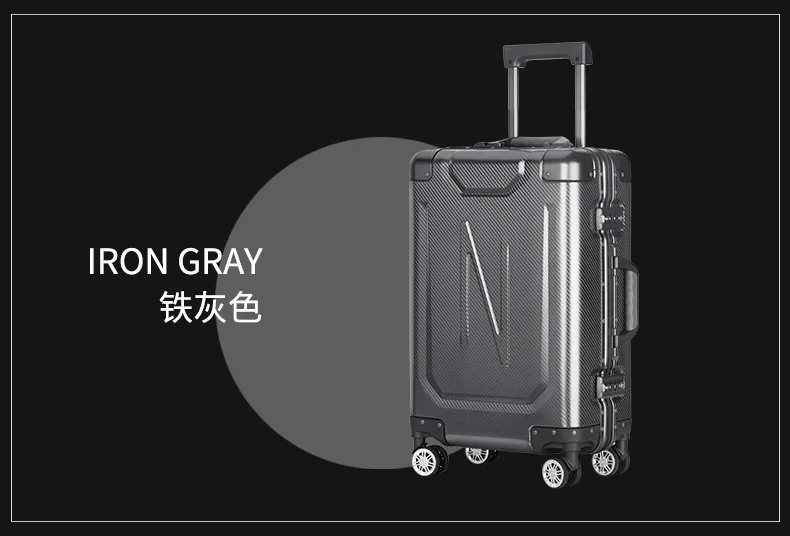 2" дюймовый Алюминиевый Чемодан TAS LOCK spinner бизнес-тележка для багажа Сумка на колесах