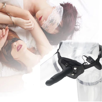 Vibrating Strap-On Dildo Wearable Sex Harness With Realistic Silicone Dildo Rechargeable Pegging Couple Women Lesbian Sex Toys 5