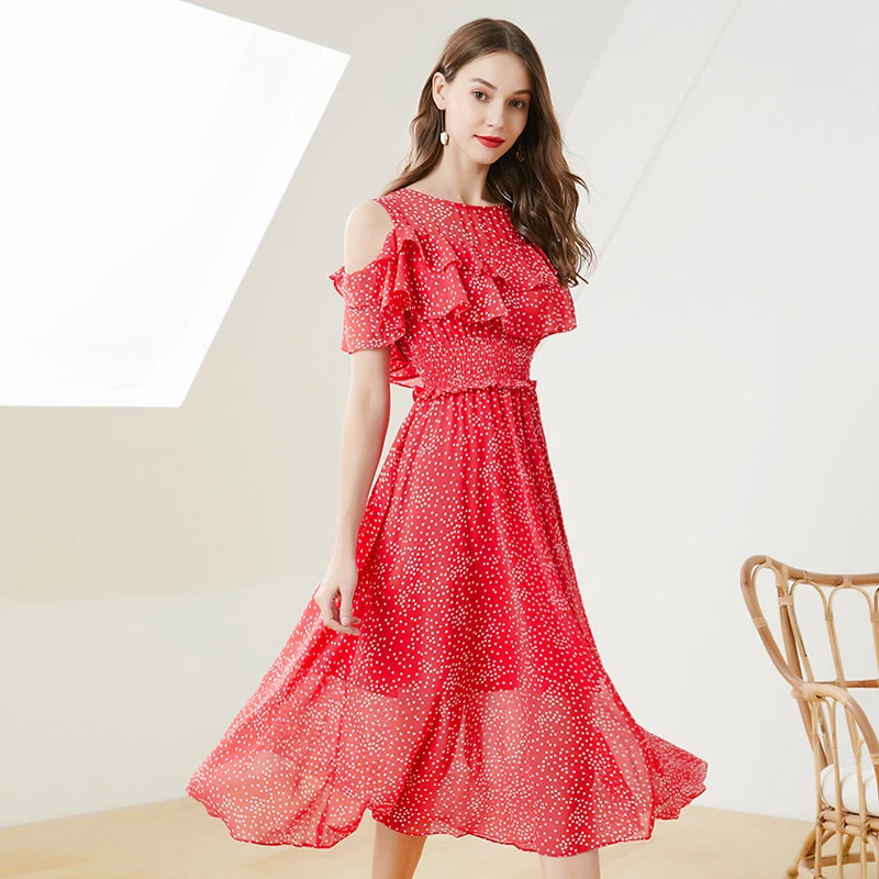 ladies polka dot dress