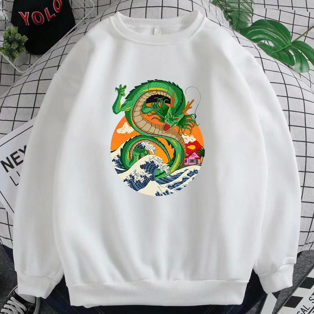 

Japan Anime Dragon Ball Shenron Print Women Sweatshirt Plus Size Fashion Female Hoodie Street Harajuku Womens Round Neck Hoody