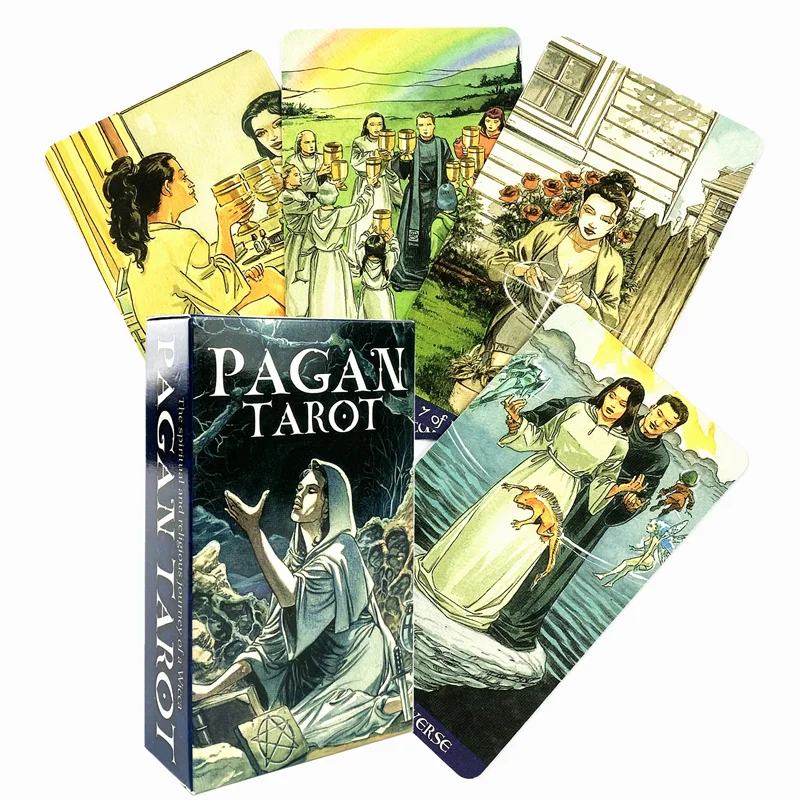 Tarot Cards 78 Pcs Tarot of Pagan All English Tarot Board Game Tarot Deck Cards Family Gathering Playing Magic Table Board Game tarot del fuego tarot cards english deck board cards family board game playing game cards party game