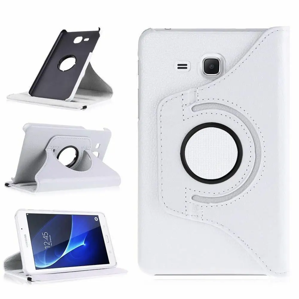 White 7 ''Чехол-книжка для samsung Tab A A6 SM-T280 T285 чехол с магнитным поворотом на 360 для samsung Tab A6 T280 T285 чехол-подставка - Цвет: White