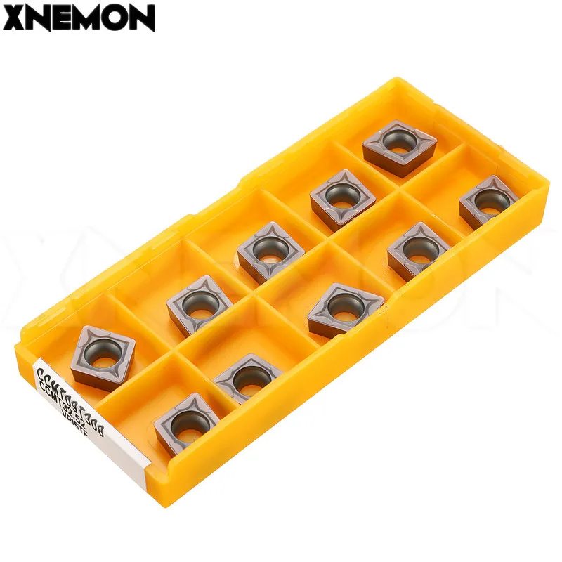 10pcs CCMT09T308 VP15TF Carbide Inserts CNC Lathe Turning Tool Holder Insert Set 9x9x4mmTool