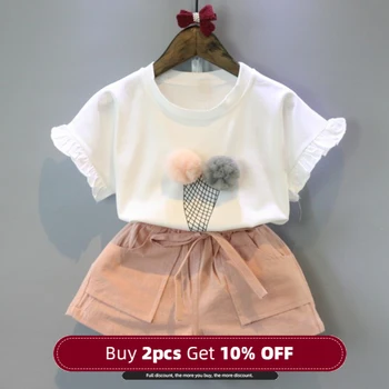 

Menoea Kids Clothes 2020 Summer Style Baby Girls Sleeveless Shirt +Shorts 2PCS Suit Children Clothing Sets Fashion Baby Clothes