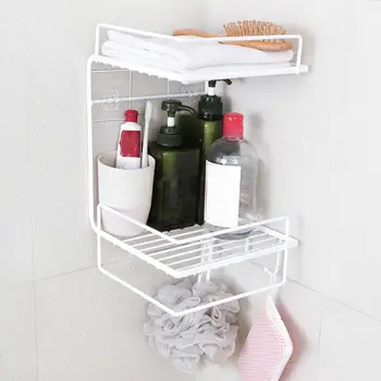 

Bathroom Shelf Free Punching Wall Hanging Kitchen Storage Rack Household Bathroom Corner Wash Cosmetic Storage Rack