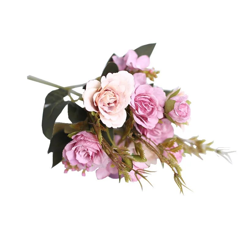Моделирование Шелковый цветок розы украшение дома гостиная стол искусственный цветок для свадьбы ручной работы DIY цветочная композиция