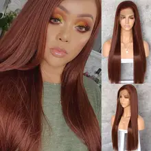 BeautyTown темно-коричневого цвета, 13x6 часть Futura устойчив к нагреву нет-расческа для волос, повседневные и свадебные туфли макияж Слои синтетический Синтетические волосы на кружеве парик