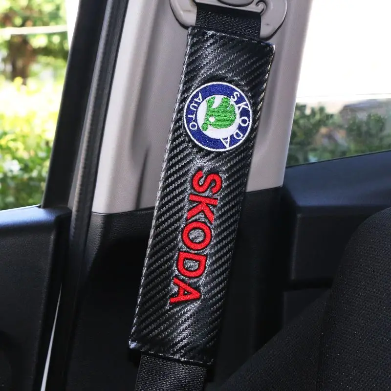 2 шт. защитный чехол из углеродного волокна и хлопка для Skoda Octavia A5 A7 RS Fabia Superb Car-Styling