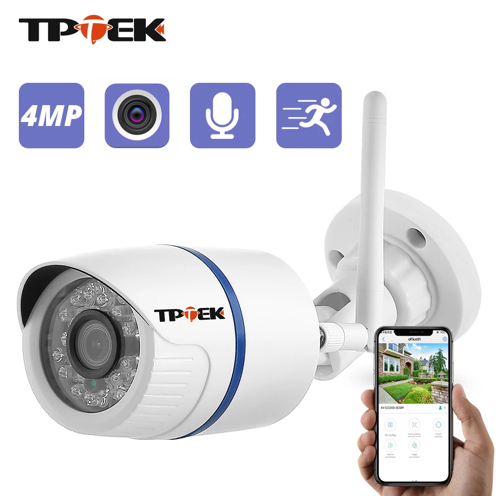 4MP 1080P IP Camera Outdoor WiFi Security Camera Wireless Video