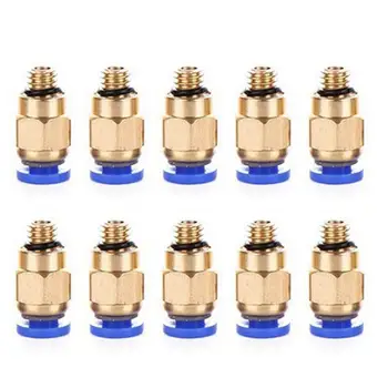 

5 Pcs PC4-M6 3D Push Straight Connector Fitting Thread Direct Through Mechanical Tool Element 3D Printed Car Accessory New