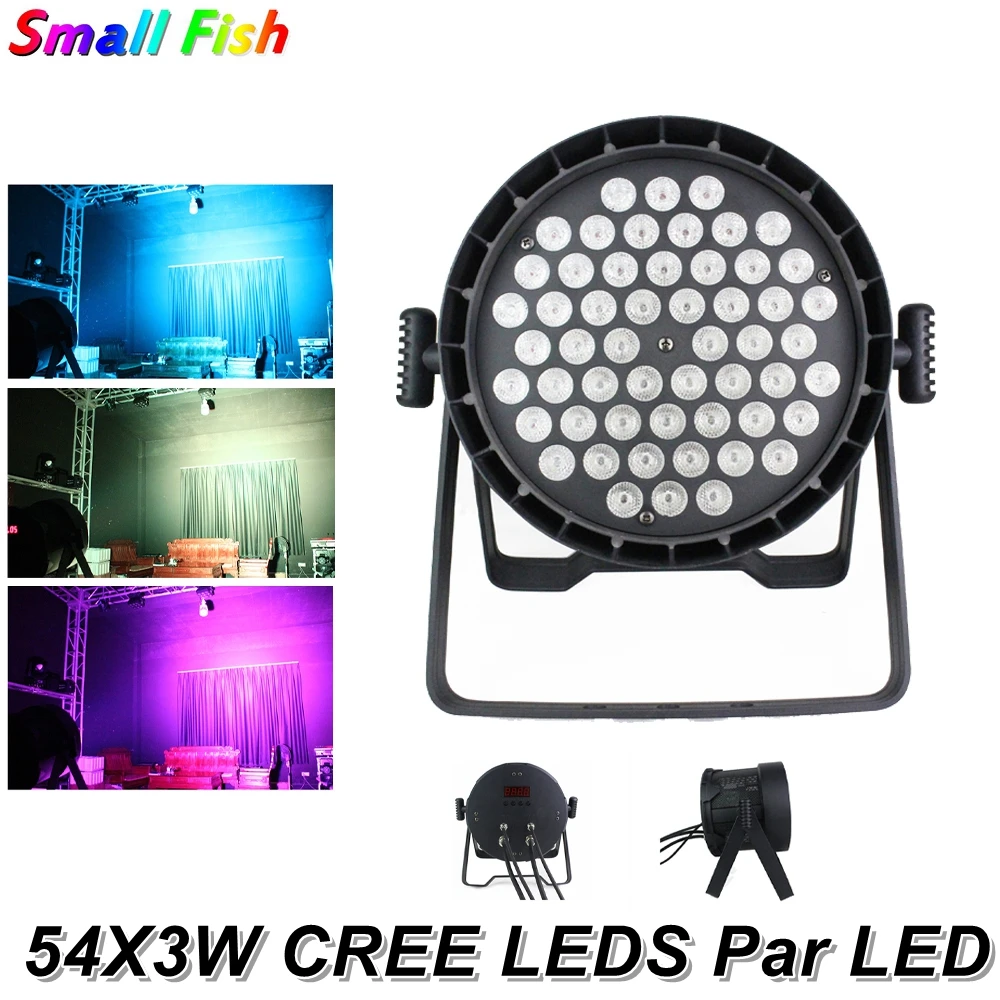 Алюминий светодиодный Par 54X3 Вт RGB контройлер с 3IN1 светильник DMX 512 Управление для ди-Джея свет для сцены парти светильник влияние для Dj диско-проектор рождественские украшения