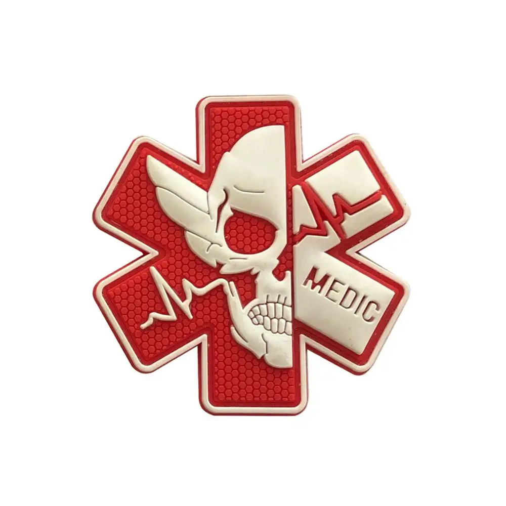 PVC-Skull-MEDIC-Patches-Tactical-Military-Morale-Decorative-Patches-Combat-Applique-Rubber-Medic-Medical-Badges-military (2)