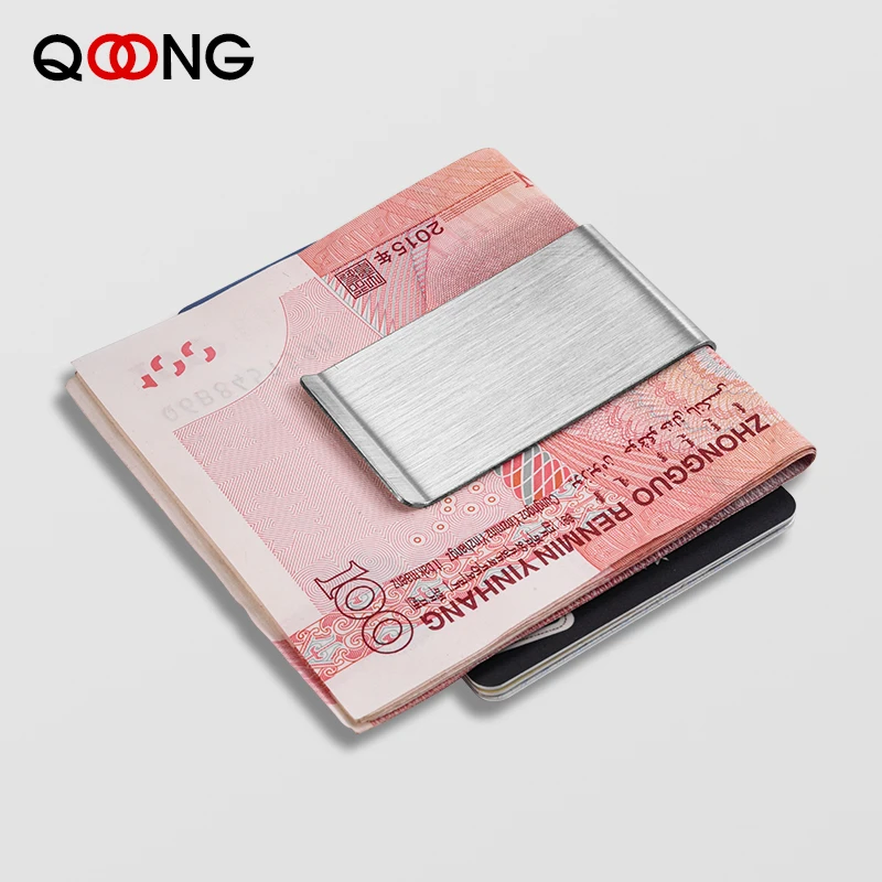Metal Money Clip 6.3*3CM Lettering Double Layer Metal Money Clips Stainless steel Double Sided Credit Card Money Holder Bill Cash Clamp