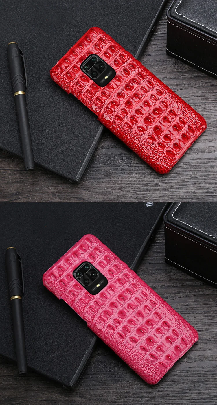 xiaomi leather case design Genuine Leather Phone Case For Xiaomi 10 10T Pro 10t lite redmi k30 K30s Ultra Cowhide Crocodile Back Texuture Cover xiaomi leather case handle