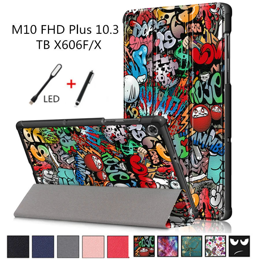 Чехол для Lenovo Tab M10 FHD Plus 10 3 ТБ X606F умный чехол с диагональю дюйма сверхтонкий