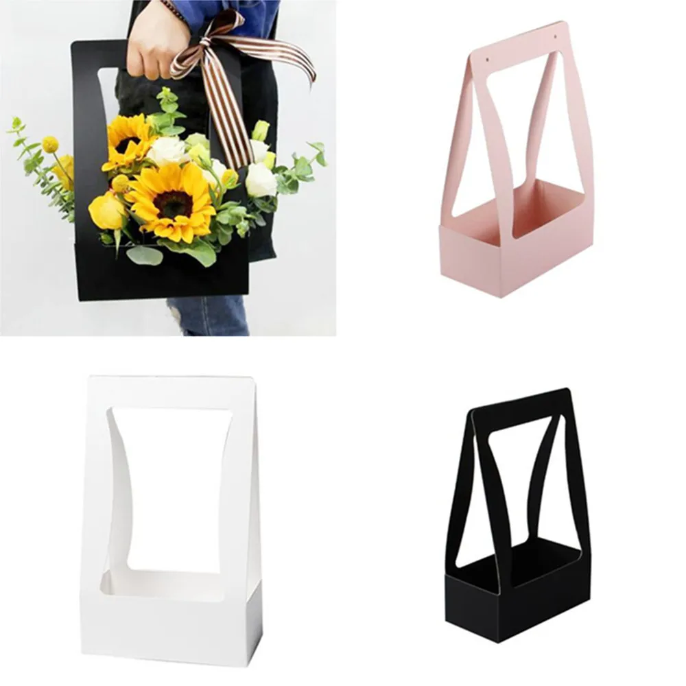 6pcs Portable Flower Box Bouquet Packaging Material Waterproof Thickening Basket Hand Carrying QLY1081 | Дом и сад