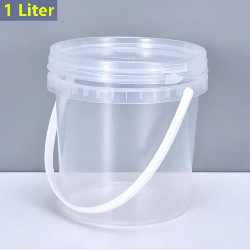 1000ml Empty Plastic Bucket With Lid Food Grade Container For Honey Water Cream Glue Unbreakable Pail Aliexpress