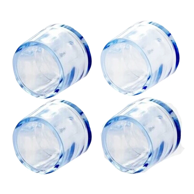 

New 4Pcs Transparent Rubber Furniture Table Chair Leg Floor Feet Cap Cover Protector 15mm,24mm, 21mm, 18mm,