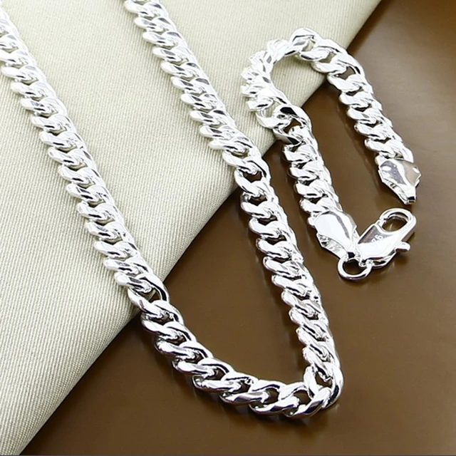 Cadena De Plata De Ley 925 Para Hacer Joyas, Cadena De Anclaje A Pie Para Joyería De Bricolaje Fabricada En Italia (rastro De Cable De 0.102 In, 10 Pies