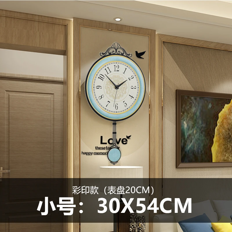 Nordic Large Wall Clock Luxury Pendulum Clocks Wall Home Decor Decorative Clock Living Room Creative Home Watch Zegar Gift FZ294 - Цвет: 30X54CM
