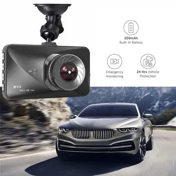 

Pratical Car DVR TF Card Data Recorder Voice Broadcast 1080P Black Universal Car DVR Dash Camera Car DVR Dash Durable