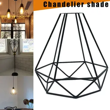 

1/2/3Pcs Modern Industrial Vintage Cage Led Pendant Light Vintage Iron Art Diamond Shape Retro Dining Room Restaurant Bar Lamp