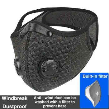 

BIKING Cycling Sport Training Face Mask Mask PM2.5 Anti-pollution Running Mask Activated Carbon Filter Washable Mask