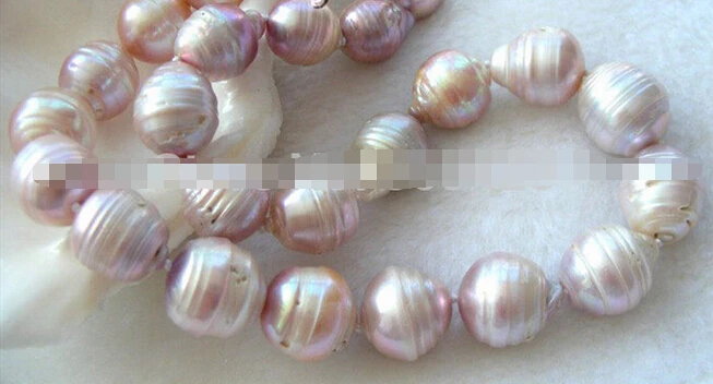 925+ AMAZING huge 18mm lavender SOUTH Reborn keshi pearls necklace