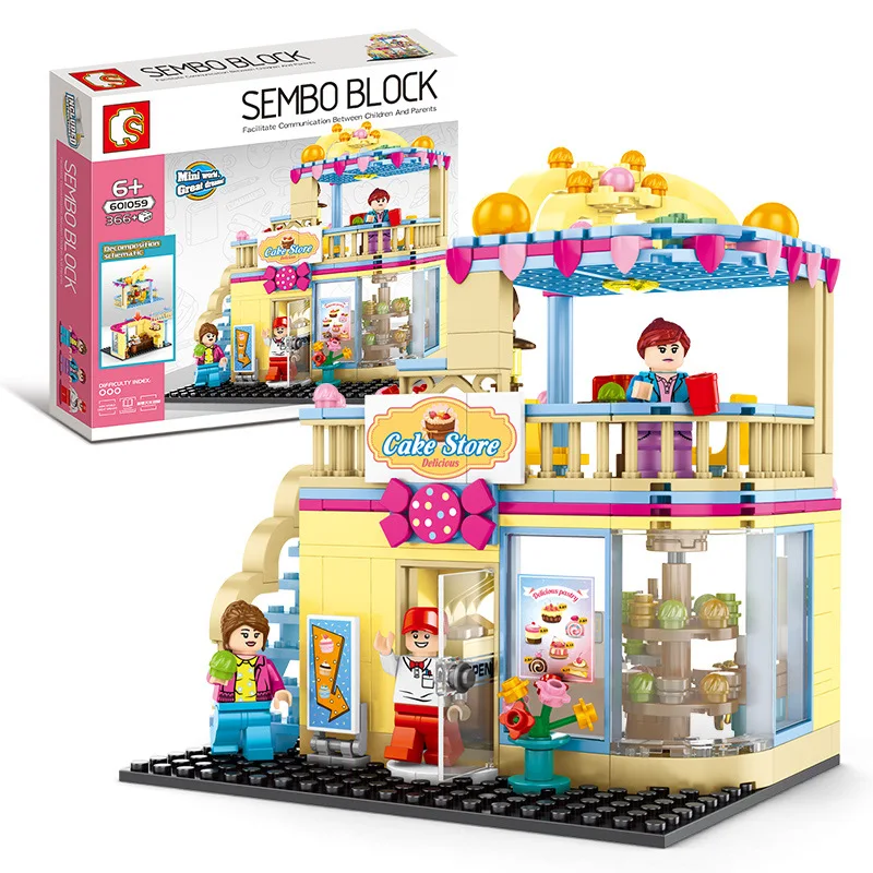 

Legoinglys Building Blocks Educational Toys Cake Store Street Series