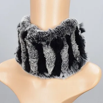 

New Women Real Rex Rabbit Fur Scarf And Headband 100% Natural Soft Rex Rabbit Fur Scarves Lady Winter Warm Rex Rabbit Ring Scarf
