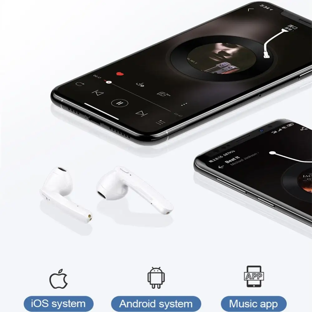 T04S Bluetooth наушники двусторонние беспроводные 5,0 tws наушники гарнитура стерео трек гарнитура для 2 h, чехол для 3,5 h