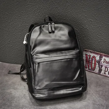 

luxury fashion men leather backpack outdoor Large Capacity Laptop Bag Hiking Climbing Camping backpack for male 0822-40