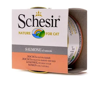 

SCHESIR SCHESIR CAT SALMON NATURAL STYLE DINNER for adult cats with salmon in its own juice 85g