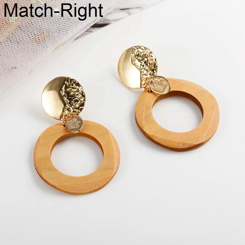 Женские массивные этнические круглые серьги Match-Right для женщин винтажные