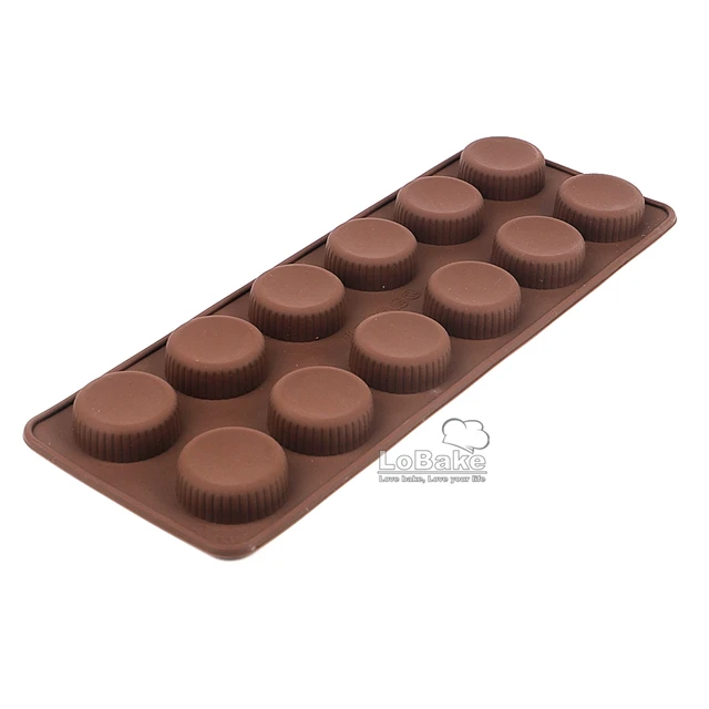 Silikomart Silicone Chocolate Mold: Mini Tablet, 12 Cavities