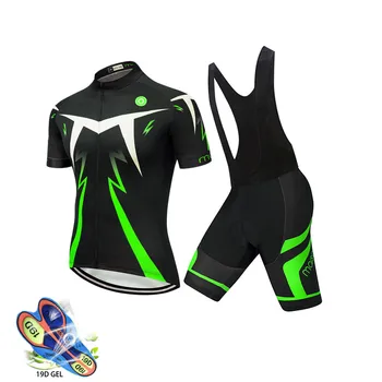 

2020 Pro Team Men Cycling Jersey Bib Short Set Wear 19D Gel Pad MTB Roupa Ciclismo Summer Clothes Kit Cycling Clothing Triathlon