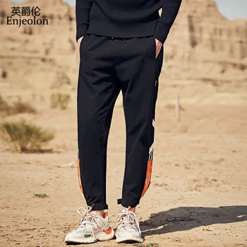 

Enjeolon Autumn Winter 2020 New Pants Men Fashion Print Streetwear Hip Pop Cargo Harem Pants Full Length Male Trousers K6873