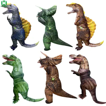 

New style Mascot Inflatable T REX Anime Cosplay Dinosaur For Adult Men Women Triceratops Spinosaurus Cartoon Halloween Costume
