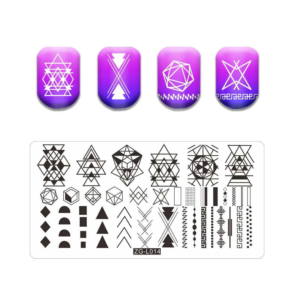 Leaf Nail Stamping Plate Lace Cat Butterfly Skull Line Image Nail Art Image Template Nail Art Plate Manicure Stencils Tools 6
